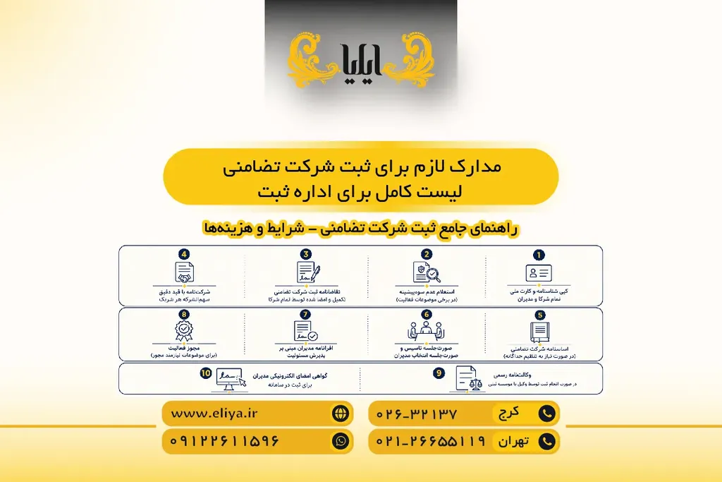 مدارک لازم برای ثبت شرکت تضامنی