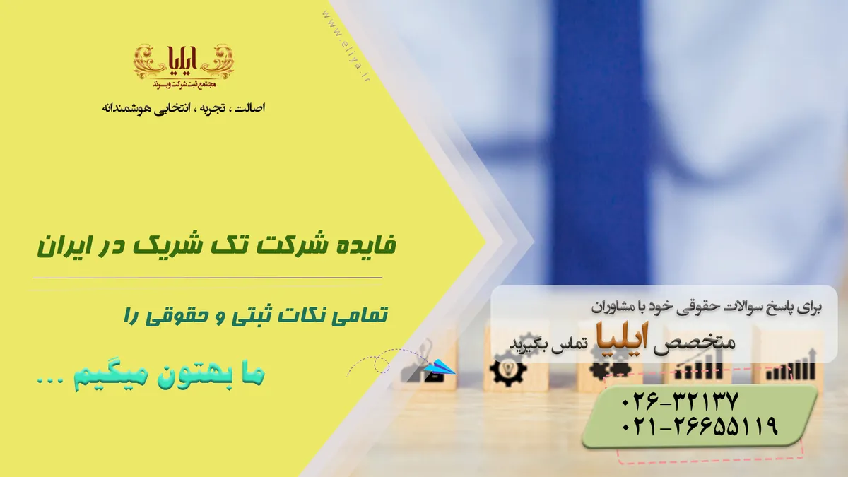فواید شرکت تک شریک در ایران